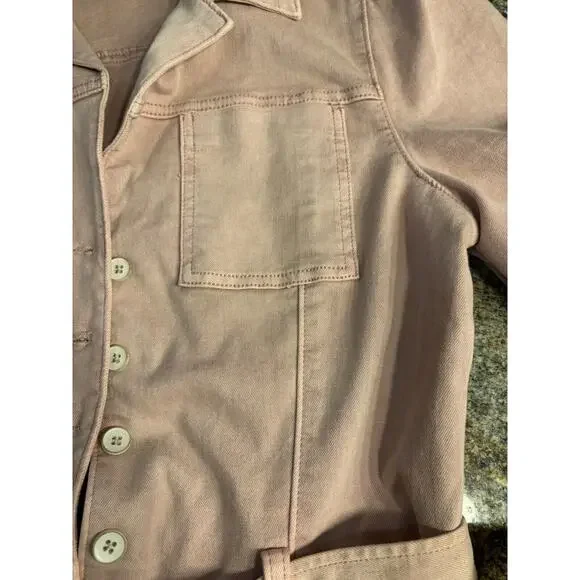 Paige Mayslie Jumpsuit in Vintage Rouge Glow Pink Short Sleeve Sz‎ 8 - Picture 7 of 16